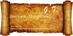 Gerlach Ticiána névjegykártya